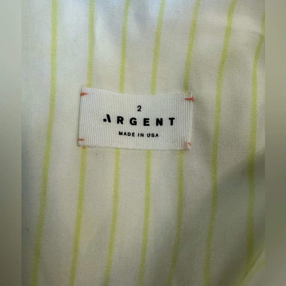 Argent women’s yellow pinstripe button down brrr cooling fabric